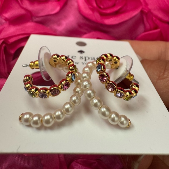 kate spade new york Pearl Hoop Fashion Earrings 💖 - Picture 3 of 4